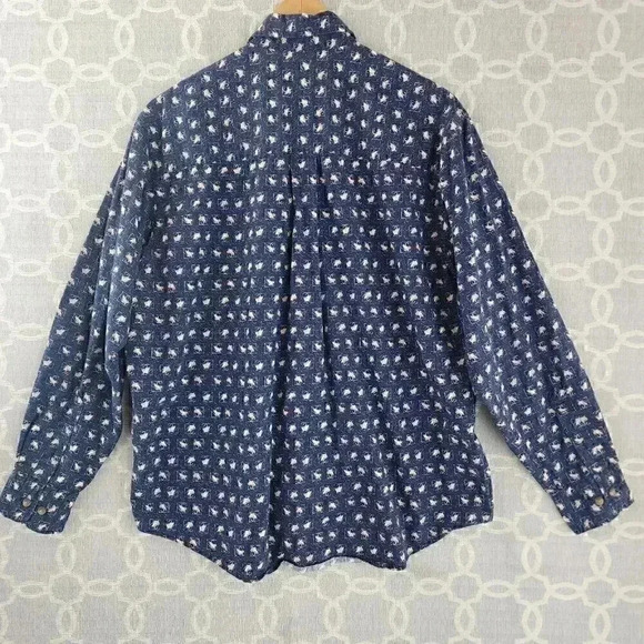 Munsingwear Cotton Pattern button down Men's Shirt L - Picture 2 of 7